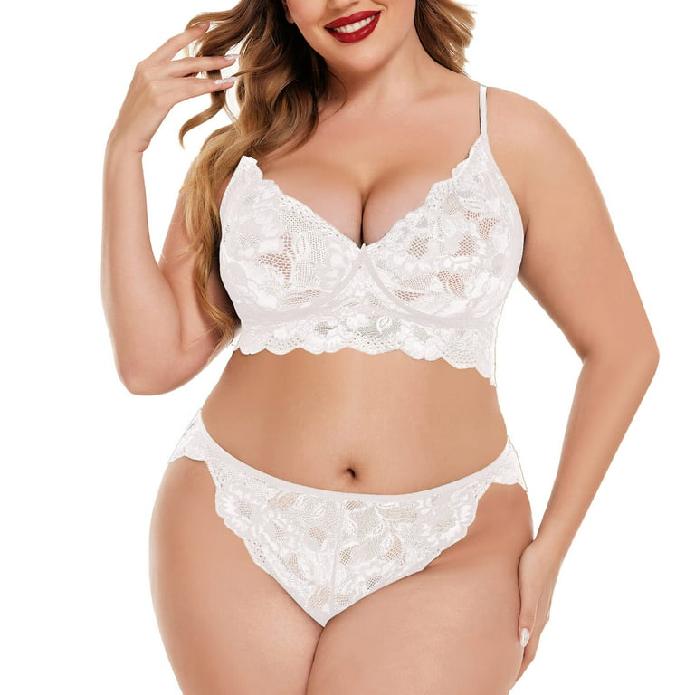 Sehao Underwear Sets for Women Sexy Plus Size Lingerie Lace