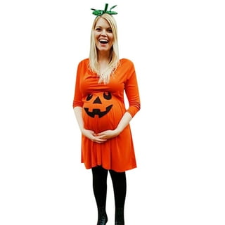 Sehao Women Mom Pregnancy Maternity Nursing Halloween Pumpkin Fashion  Dresses Clothes, Halloween Decorations Indoor