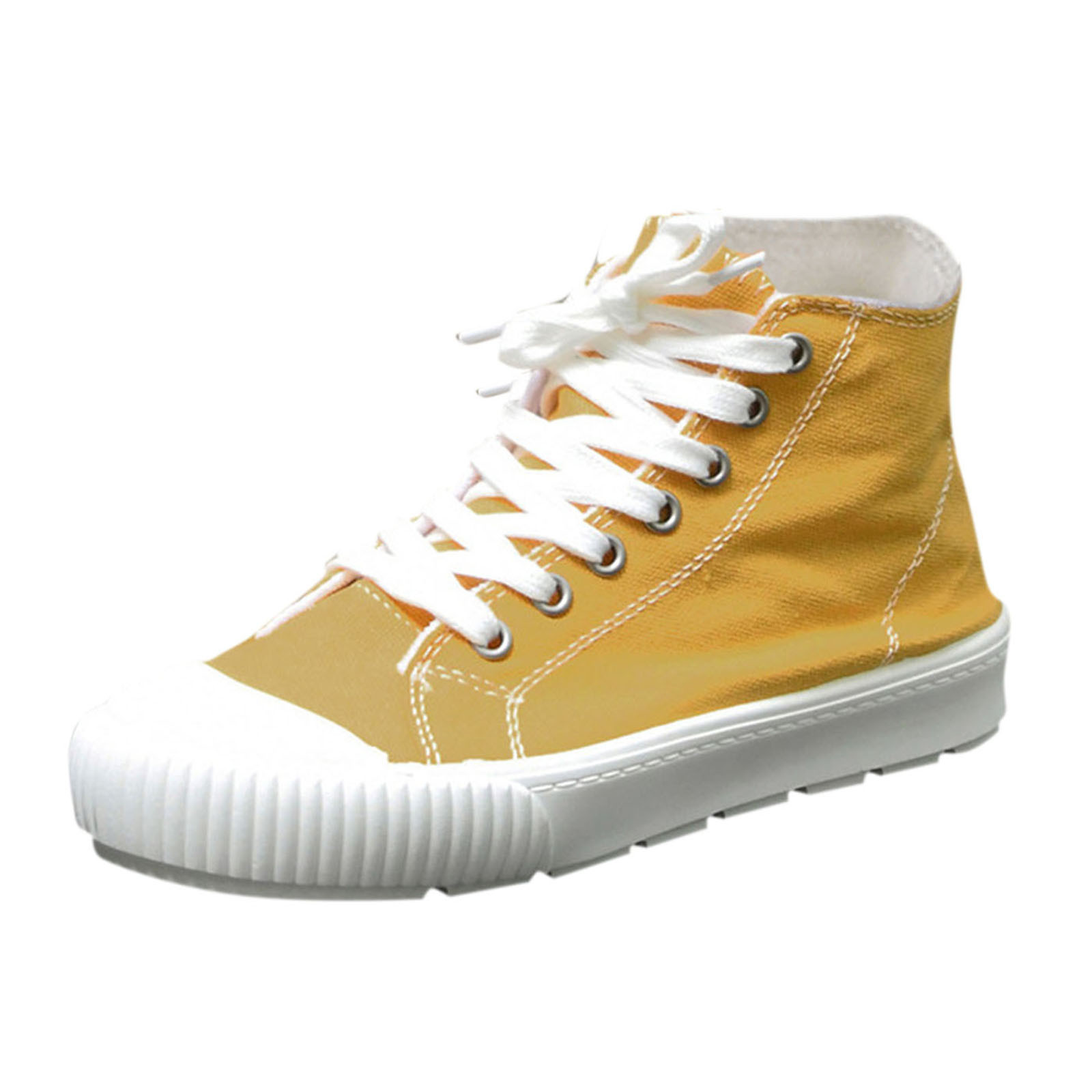 Sehao Women's Hightop Canvas Shoes Comfortable Flat Shoes Casual