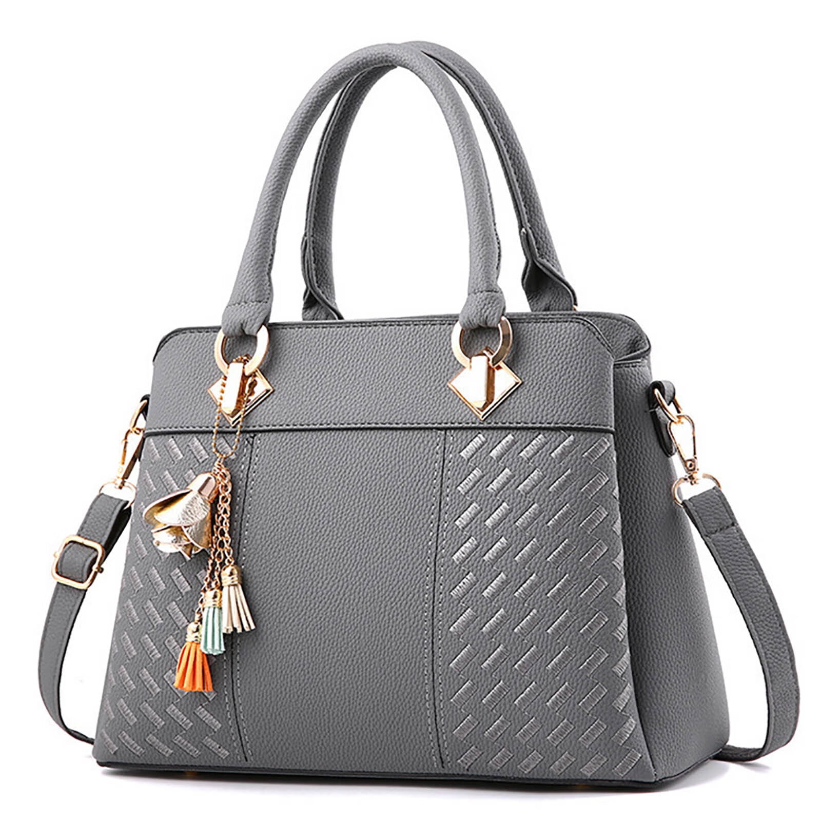 Sehao Womens Handbags Ladies Purse Satchel Shoulder Bags Roomy Fashion Tote Leather Bag Totes Grey One Size