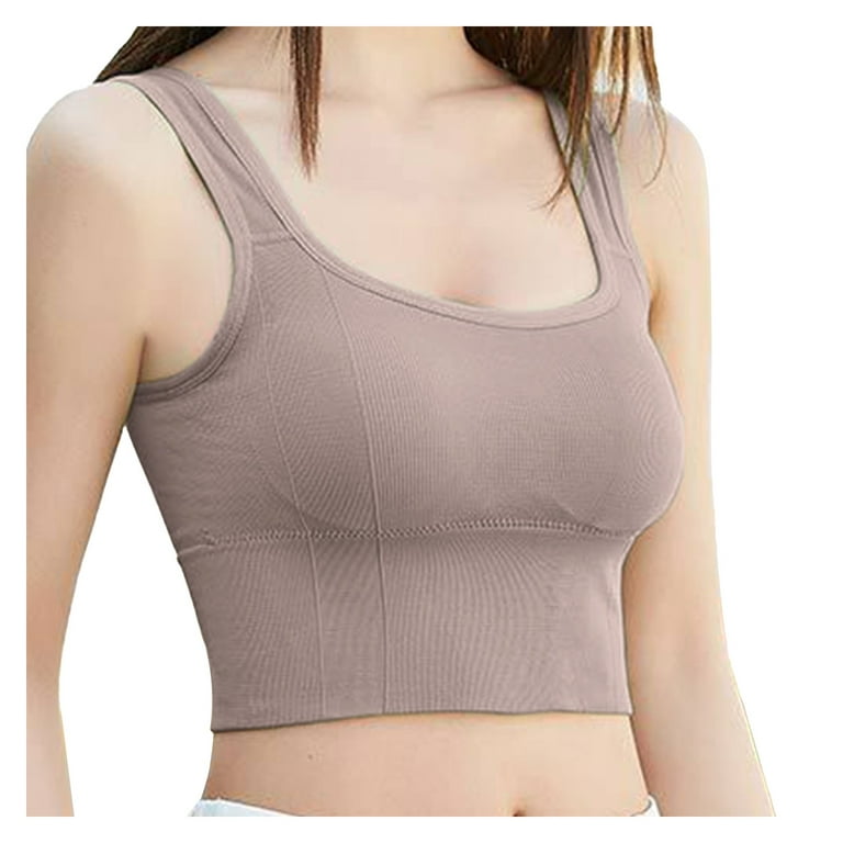 Sehao Workout Bra Women'S Beauty Back Wrap Chest Sports Camisole Outer Wear  Bottoming Bra Tube Top Nylon Push Up Bras for Women 