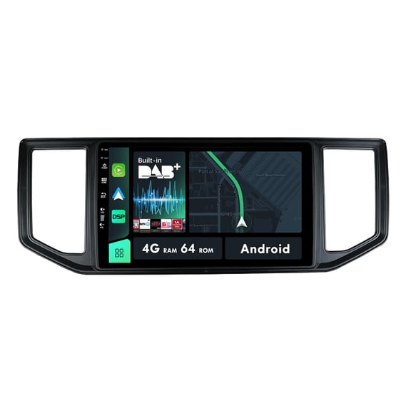 Sehmtoo Car Radio Sehmtoo 10inch IPS DAB+ Double Din Car Stereo For VW Amarok Crafter Van Man 2017-2021 GPS Sat Nav Android Head unit Carplay WIFI SWC RDS BT FM AM 4GB+64GB
