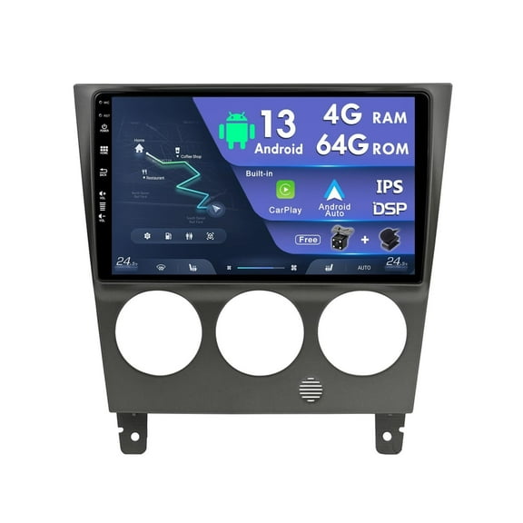 Sehmtoo Android Double Din Car Stereo GPS Sat Nav Fit For Subaru Impreza/GD/GG -[4GB+64GB] - 9 inch IPS Head Unit with Free Rear Camera+Mic - Support DAB+|Bluetooth|Mirrorlink|WiFi|RDS|Aux|FM|AM