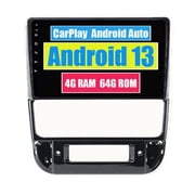 Sehmtoo Car Radio Sehmtoo Car Stereo CarPlay Head Unit for Peugeot 406 1995-2005 Android Auto Touch Screen Sat Navi Bluetooth WiFi Radio Player Silver frame