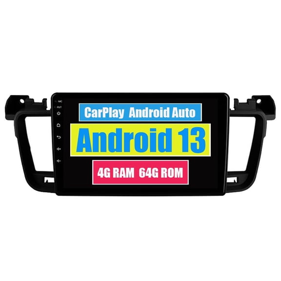 Sehmtoo Car Radio Sehmtoo Car Stereo CarPlay Head Unit for Peugeot 508 2011-2018 Android Auto Touch Screen Sat Navi Bluetooth WiFi Radio Player