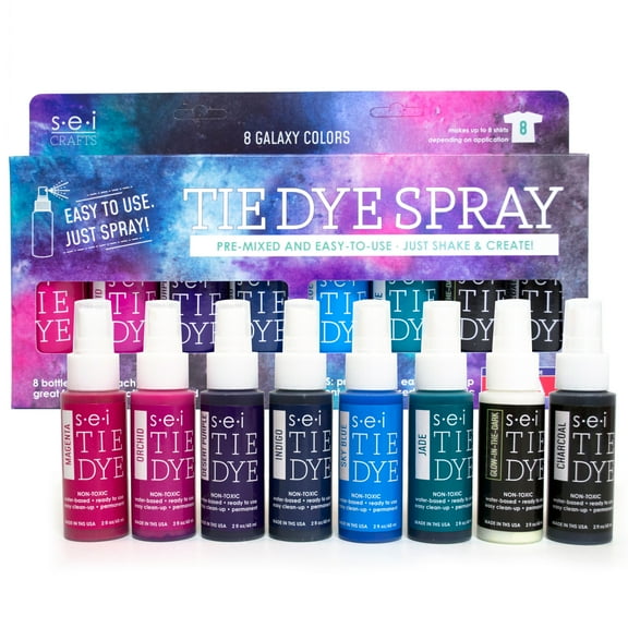 Sei Galaxy Tie Dye Kit, Craft and Fabric Spray, 8 Colors