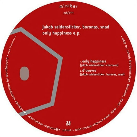 Seidensticker,Jakob / Boronas & Snad - Only Happiness - Music & Performance - Vinyl