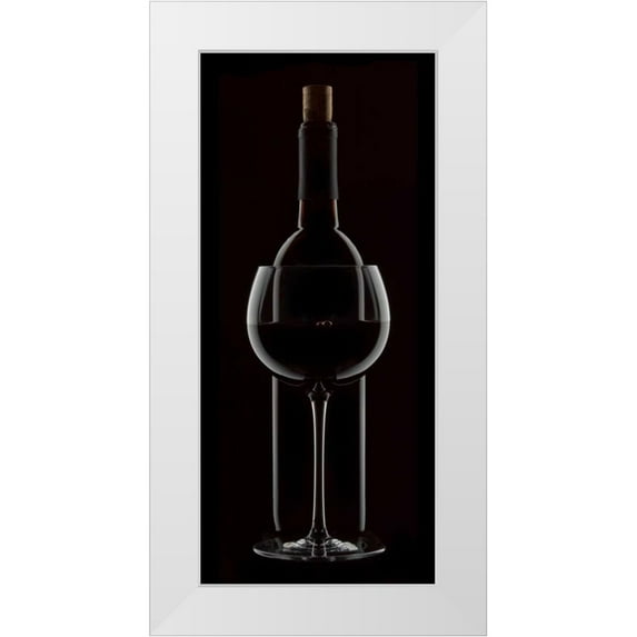 Seidman, Barry 8x14 White Modern Wood Framed Museum Art Print Titled - Red Wine On Black