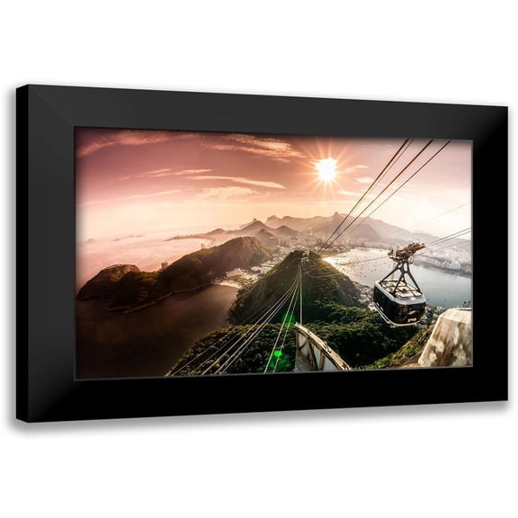 Seifinger, Toby 14x10 Black Modern Framed Museum Art Print Titled - View over Rio de Janeiro