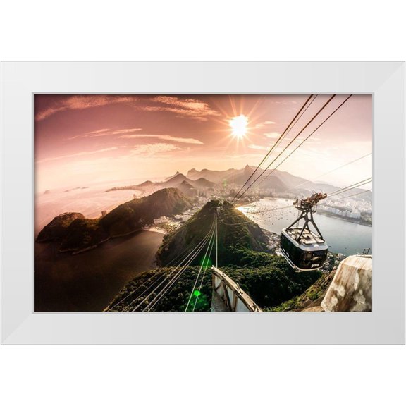 Seifinger, Toby 14x10 White Modern Wood Framed Museum Art Print Titled - View over Rio de Janeiro