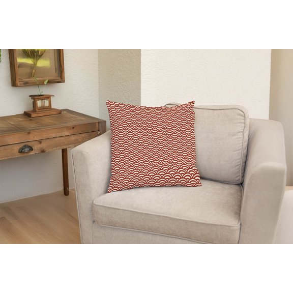Seigaiha Wave Decorative Throw Pillow