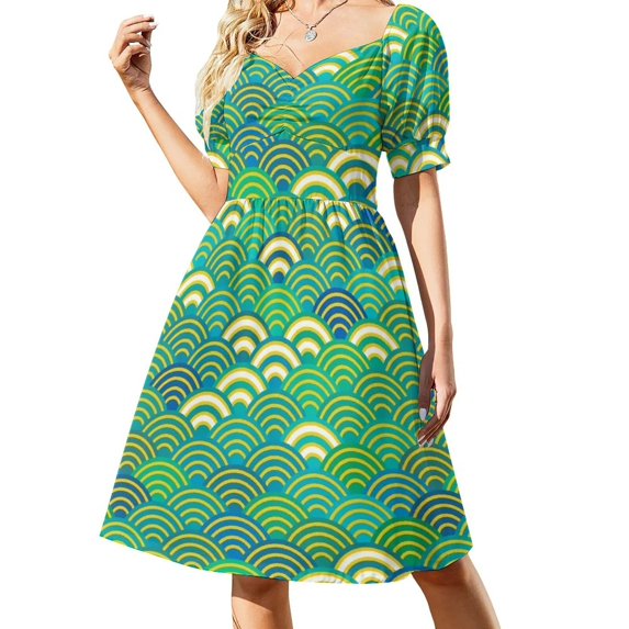 Seigaiha or seigainami abstract scales simple Spring Nature background with japanese circle Dress Aesthetic clothing