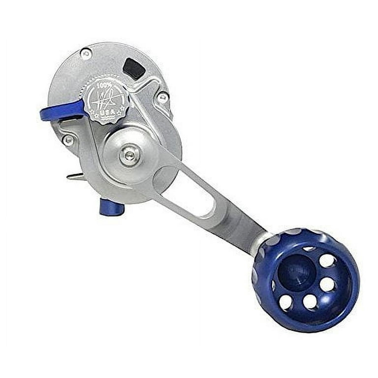 Seigler Fishing Reel (Formerly Truth Reels) LGN Large Game Narrow  Conventional Reel Smoke/Silver/Blue 