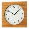thumbnail image 1 of Seiko 12" Square Wooden Brown Dylan Wall Clock, Analog, Quartz QXA766BLH, 1 of 4