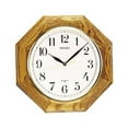 thumbnail image 1 of Seiko 12" Traditional Octagon Shape Wall Clock - Medium Brown Solid Oak 12", Quartz, Analog, QXA102BC, 1 of 7