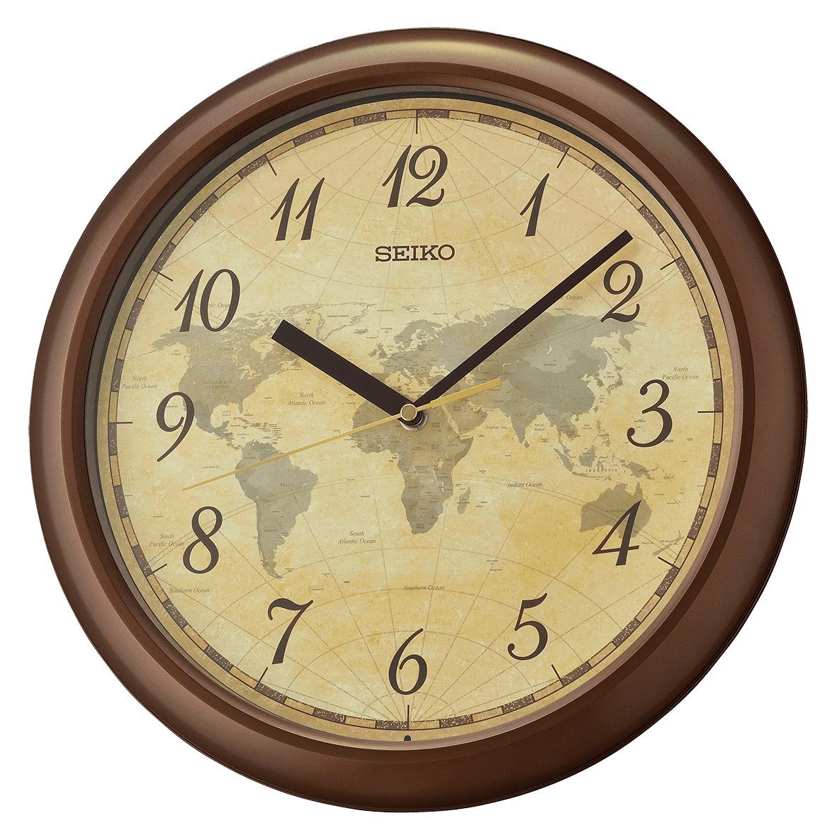 昭和レトロ！　☆世界地図額型☆ 世界時計付き ジャンク品！ Seiko 12