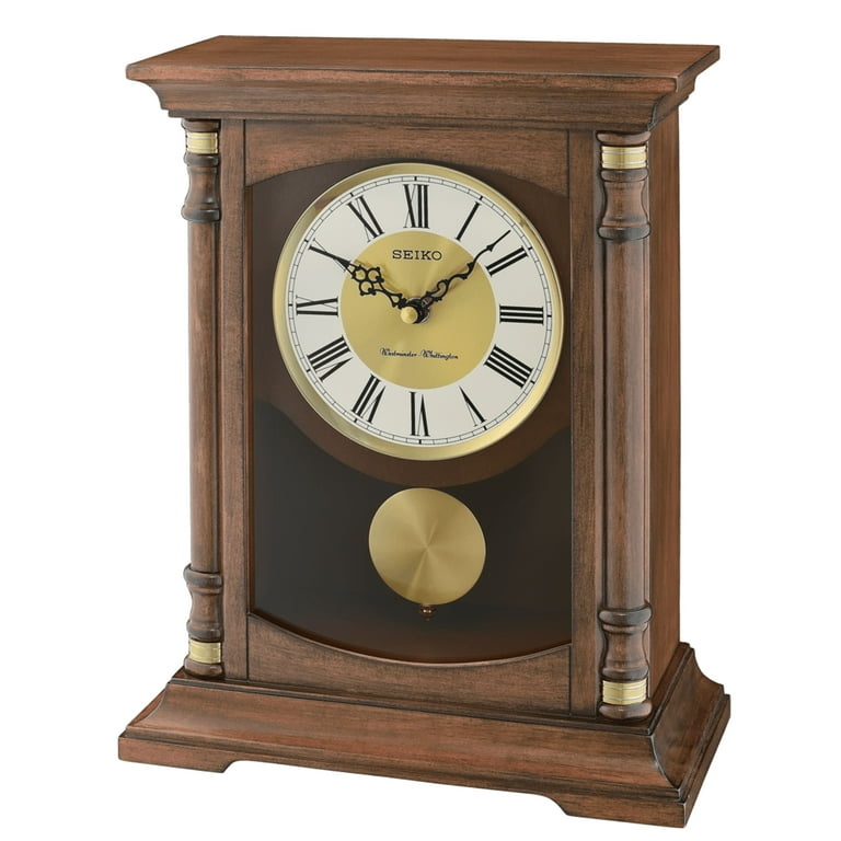 Seiko 12 inch Baron Brown Pendulum Chime Clock Quartz