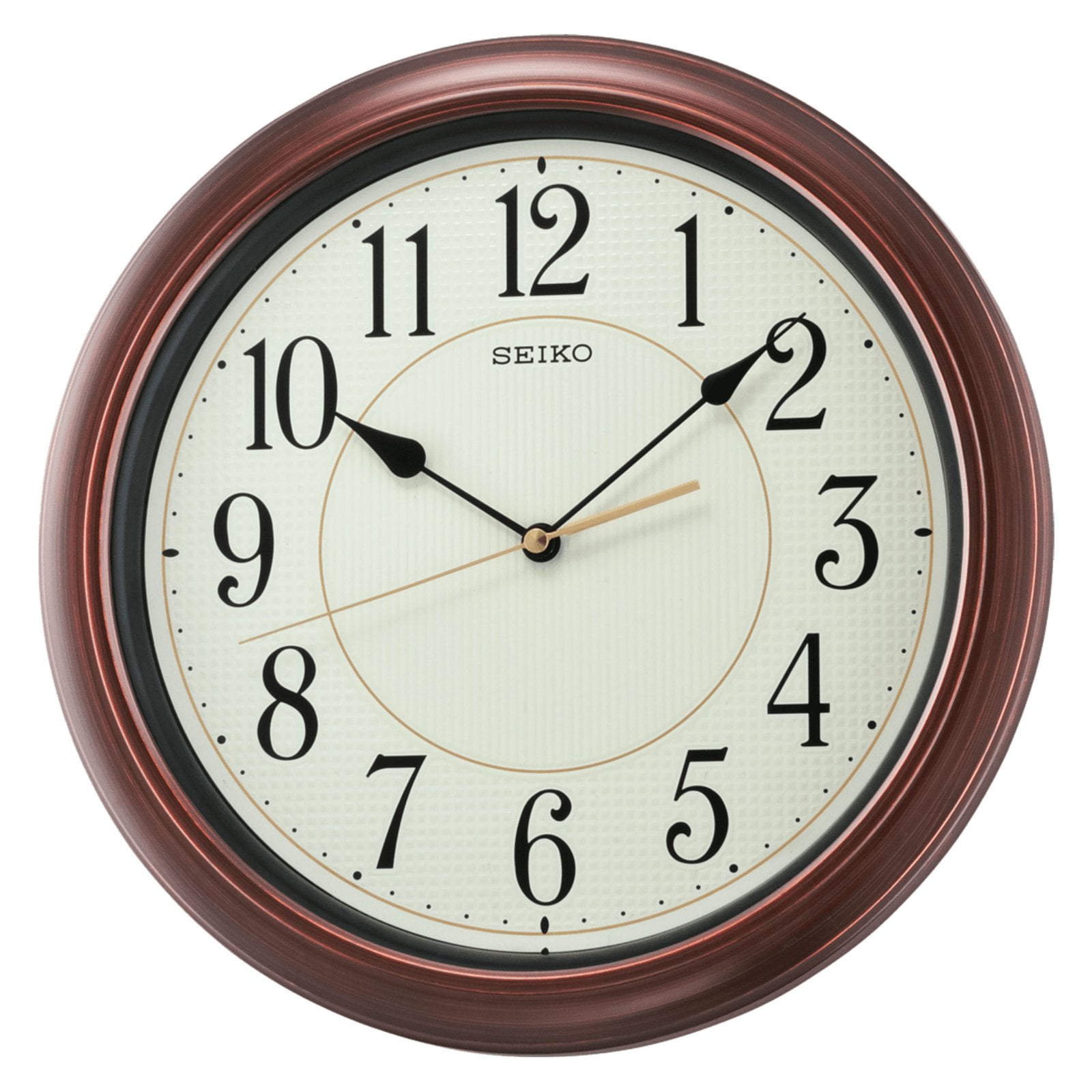 Seiko 13" Brown Wood Finish Wall Clock