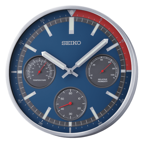 Seiko 13" Shelby II Wall Clock, Silver