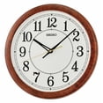thumbnail image 1 of Seiko 13 inch Luminous Round Wall Clock, Brown & White, QXA788BLH, Quartz Analog, 1 of 7
