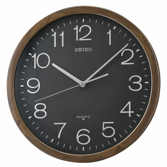 Seiko QXA807ARH Wall Clock, Brown