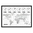 thumbnail image 1 of Seiko 24 World's View Wall Map with 6 Time Zone Clock, Traditional, Analog Quartz QXA538KLH, 1 of 6