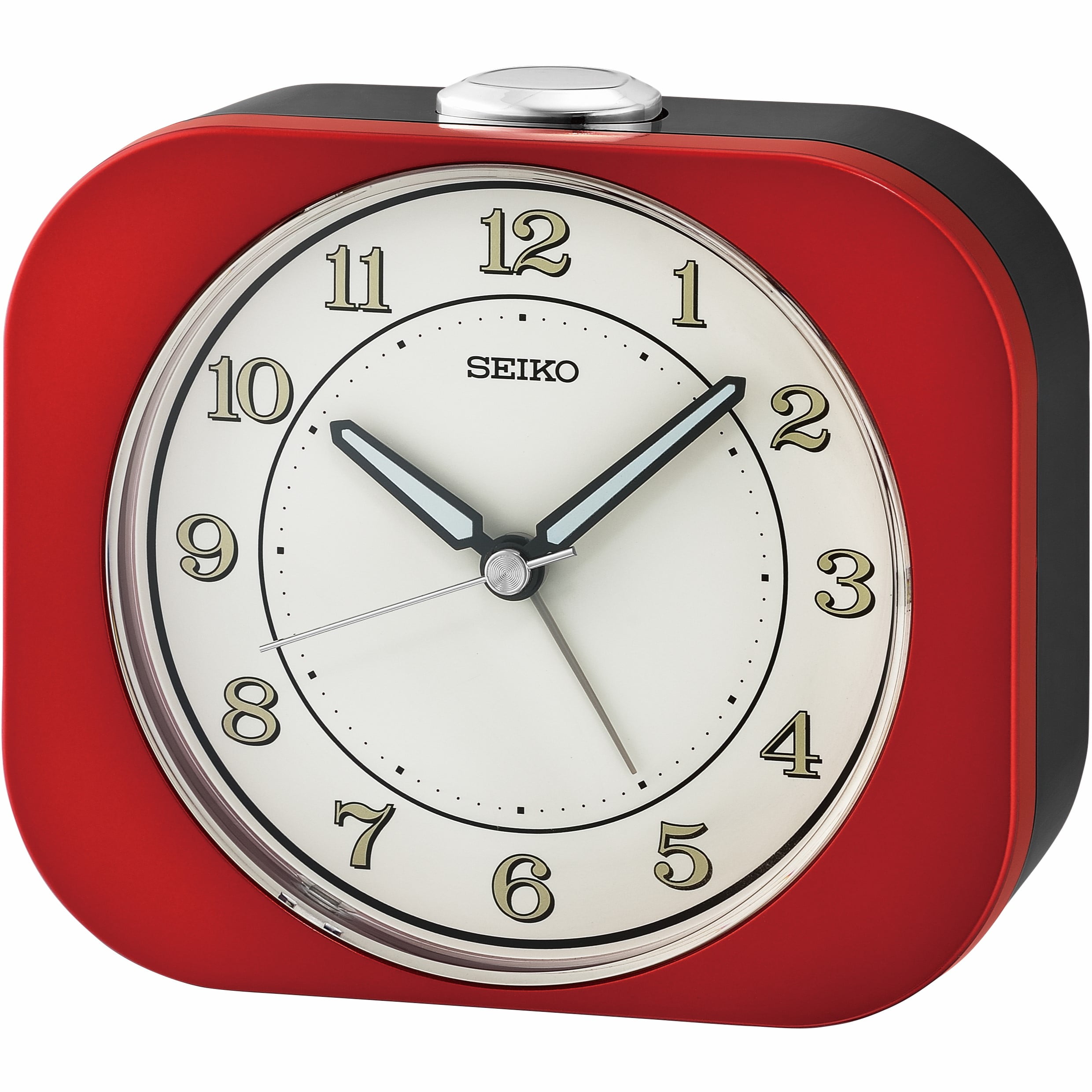 lån importere wafer Seiko 4 inch Kyoda Beep Alarm Metallic Red Mid-Century Modern Analog Quartz  Desk Clock QHE195RLH - Walmart.com
