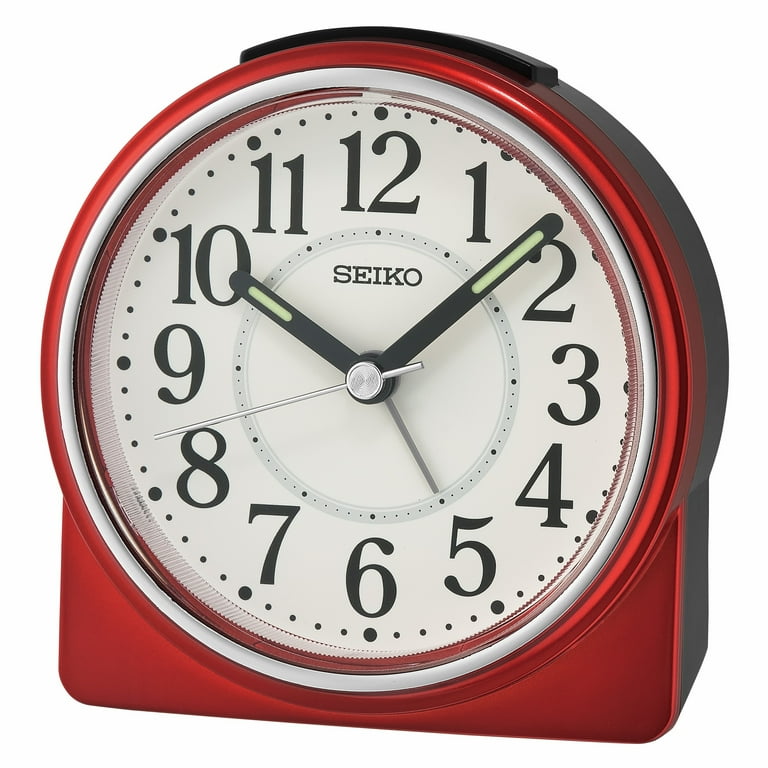 Seiko 4 inch Marui Beep Alarm Dark Red Light Analog Quartz