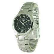 seiko mens snka23k1s stainless-steel analog with black dial watch