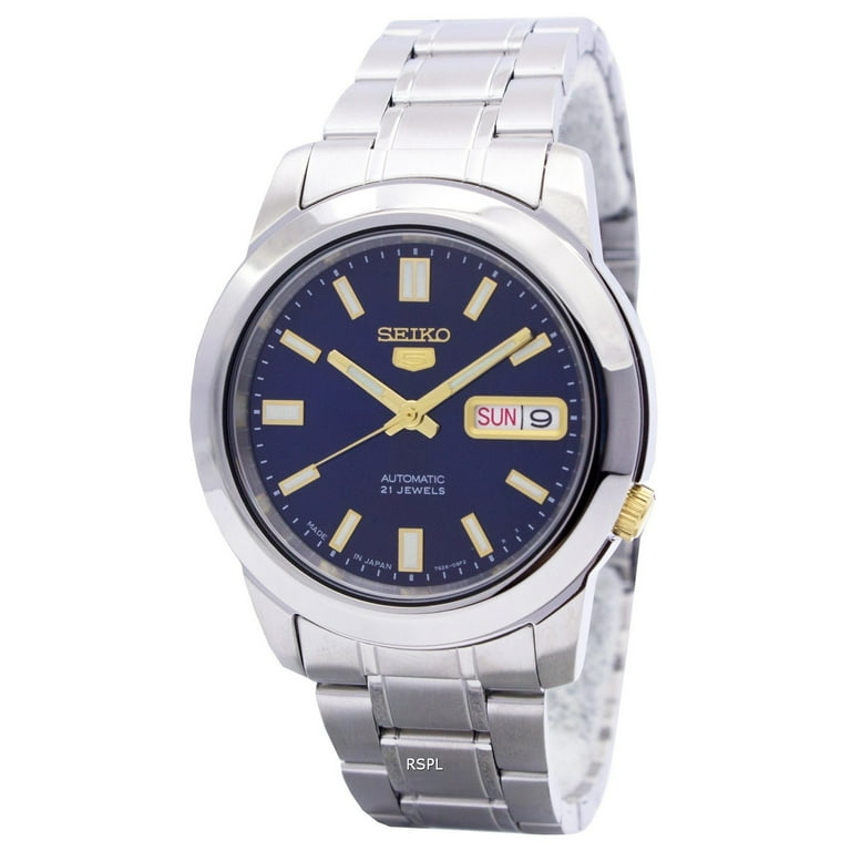 Seiko 5 Automatic 21 Jewels Men's Watch, Blue Dial, Japan