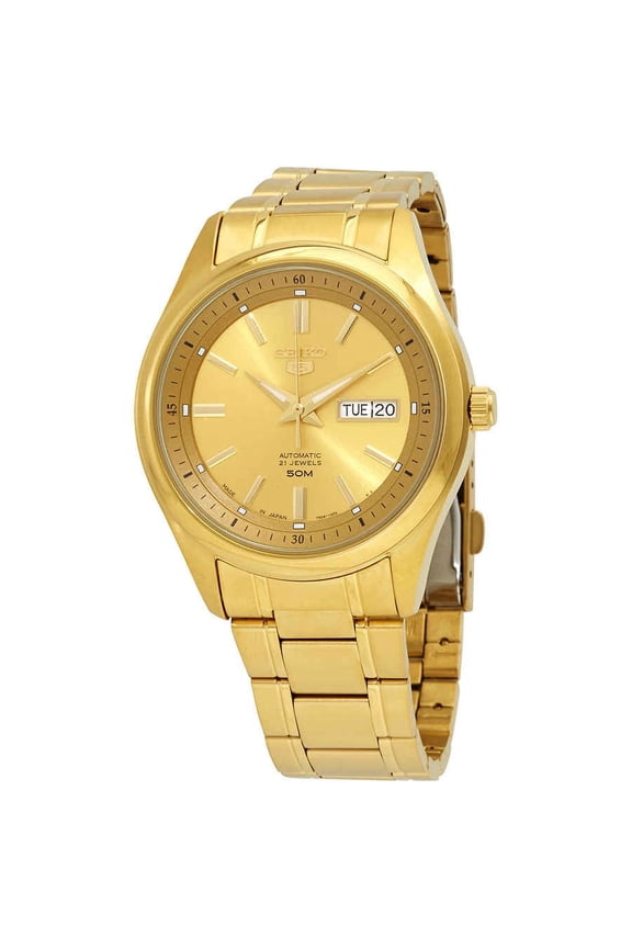 5 Automatic Gold Dial Men's Watch SNKN96J1