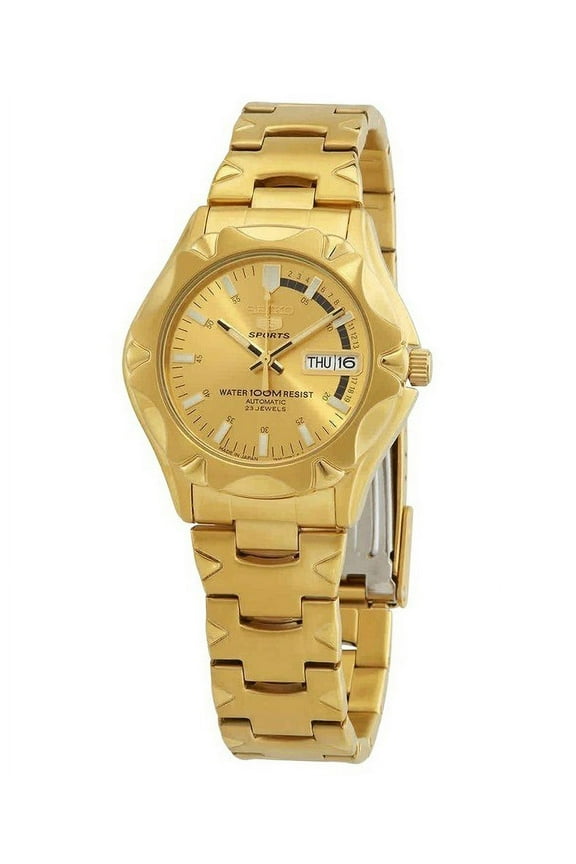 5 Automatic Gold Dial Men's Watch SNZ450J1