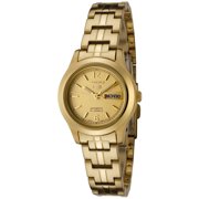 Seiko Womens Seiko 5 Gold Dial Watch - SYME02