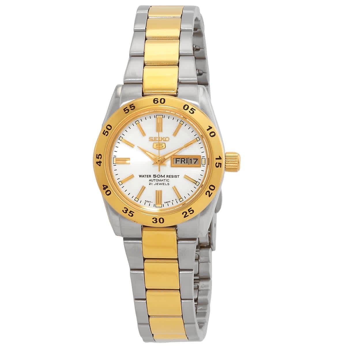 Seiko 5 Automatic White Dial Ladies Watch SYMG42K1 - Walmart.com