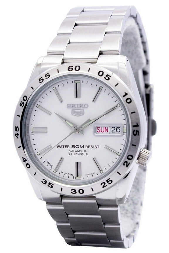 5 Automatic White Dial Men's Watch SNKD97J1