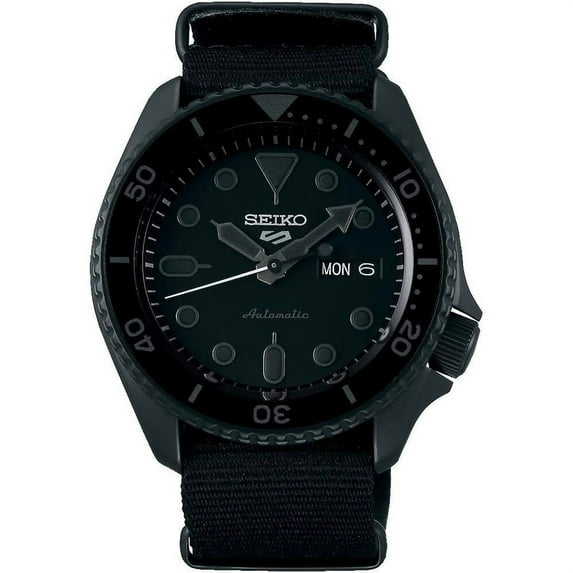 Seiko 5 Black Automatic Mens Watch