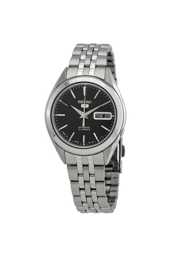 5 Black Dial Stainless Steel Men's Watch SNKL23J1