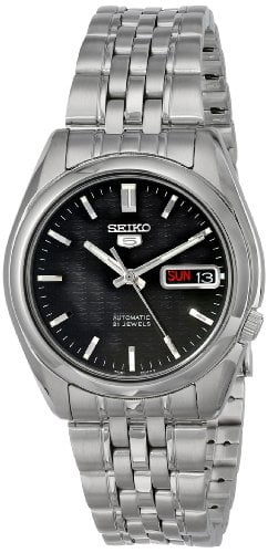 Seiko 5 Classic Men's SNK361 Automatic Black Dial Stainless Steel Watch