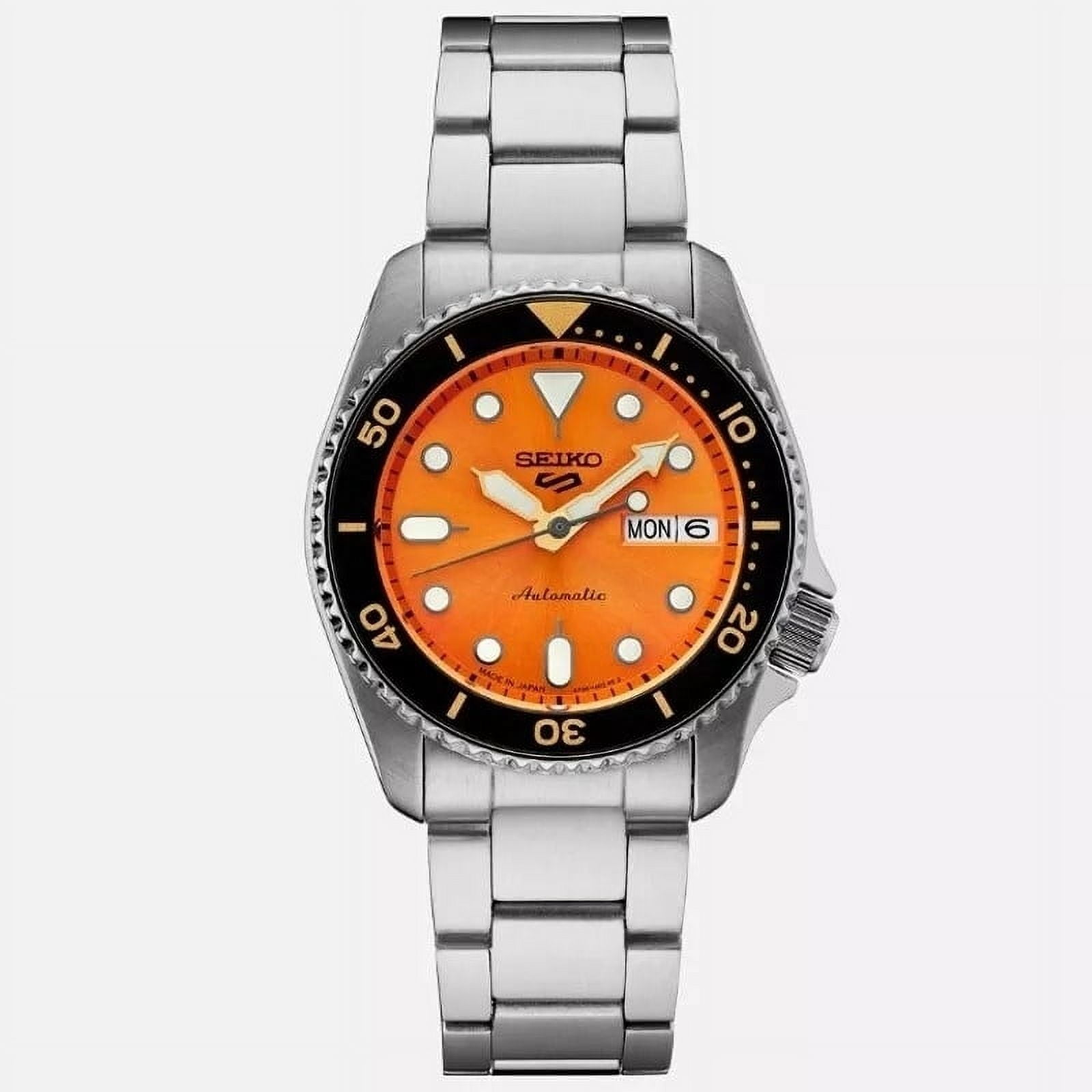 Seiko 5 SRPK35 Sports Automatic 38mm Watch Orange Dial
