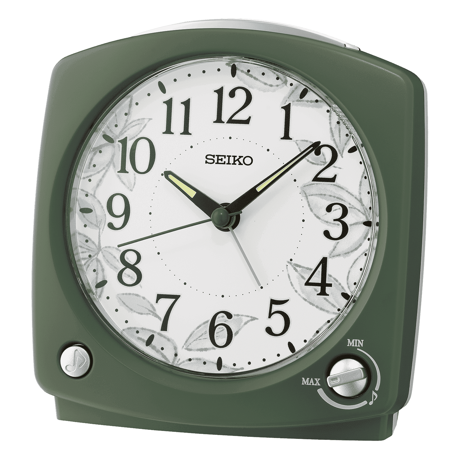 Seiko QHP012MLH Modern Alarm Clock, Green