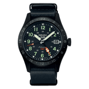 Seiko 5 Sports Automatic GMT Watch with Black Case and Dial SSK025