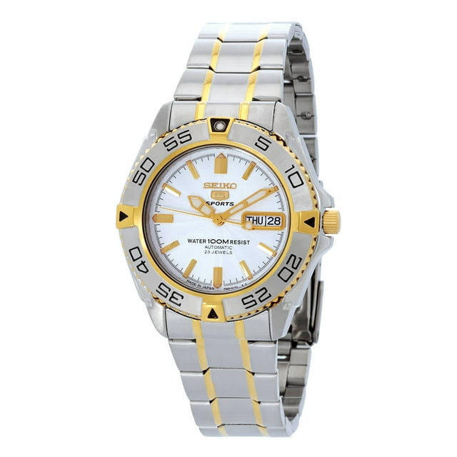 seiko 5 sports automatic black dial men's watch snzb23j1