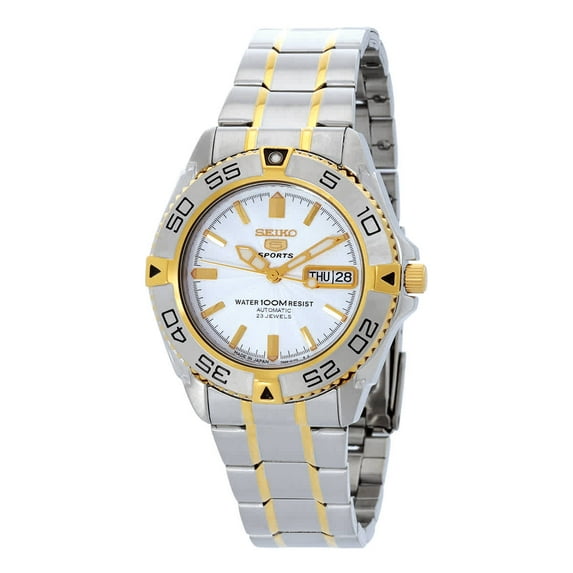 Seiko 5 Sports Automatic White Dial Men's Watch SNZB24