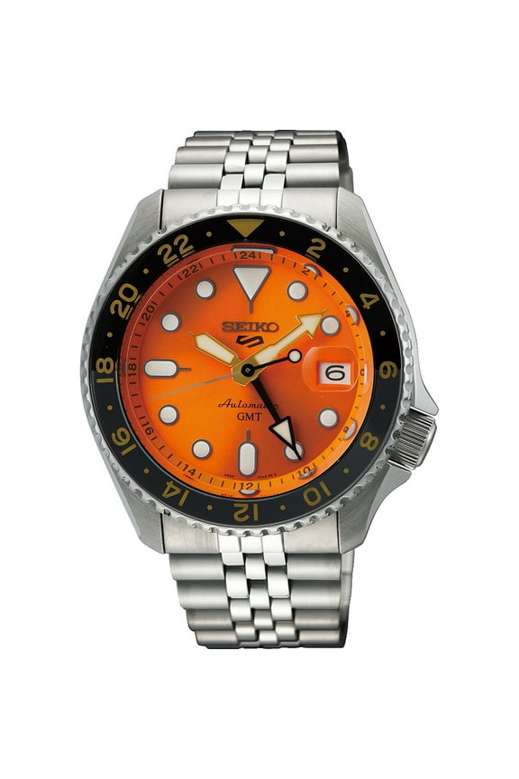 5 Sports GMT Automatic Orange Dial Men's Watch SSK005K1