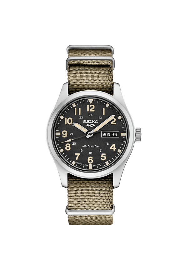 5 Sports 24-Jewel Automatic with Black Dial Men's Watch SRPG35