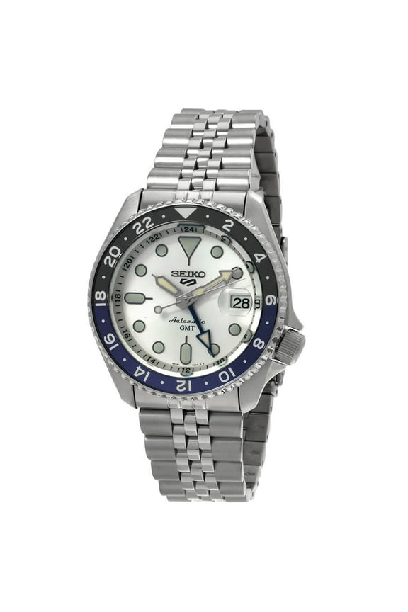 5 Sports GMT Automatic Silver Dial Batman Bezel Men's Watch SSK033