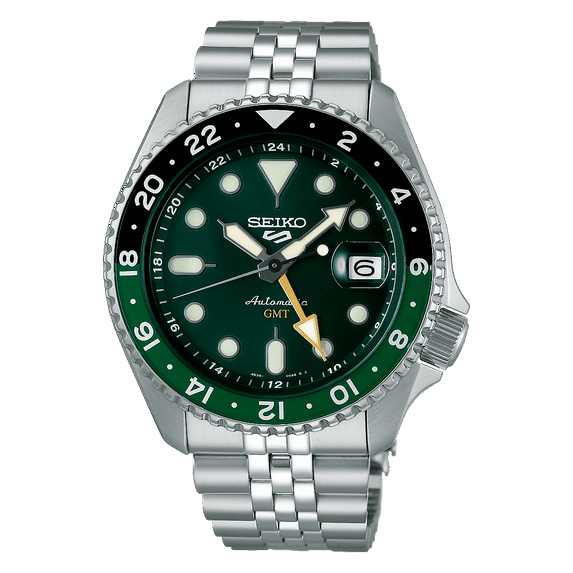 Seiko 5 Sports SKX Green And Black Bi-Color GMT SSK035