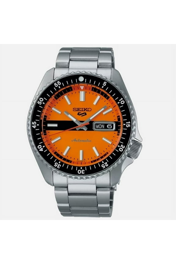 5 Sports SRPK11 Automatic Orange Dial Day Date Display Watch