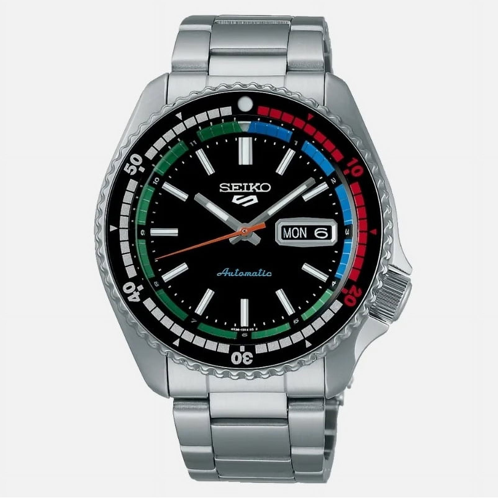 Seiko 5 Sports SRPK13 55th Anniversary Mens Steel Bracelet Watch