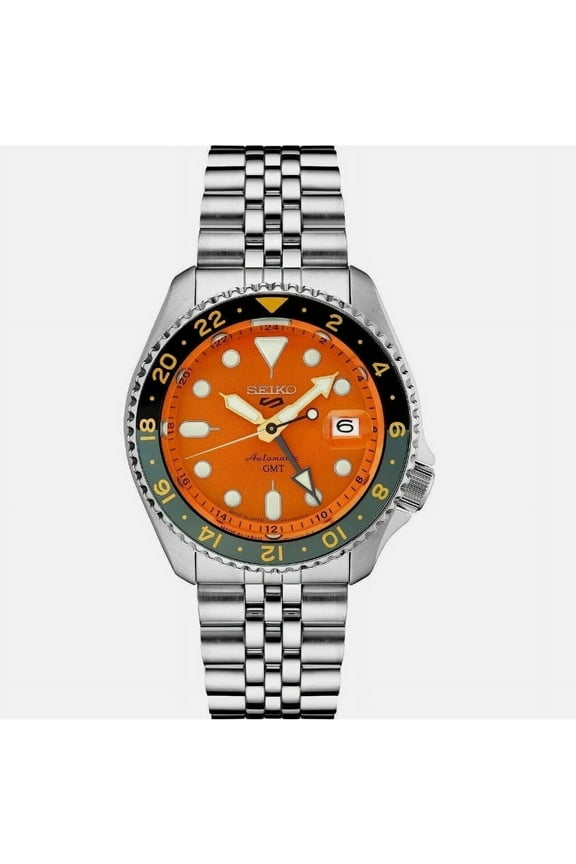 5 Sports SSK005 SKX GMT Automatic Watch 100M Orange Dial